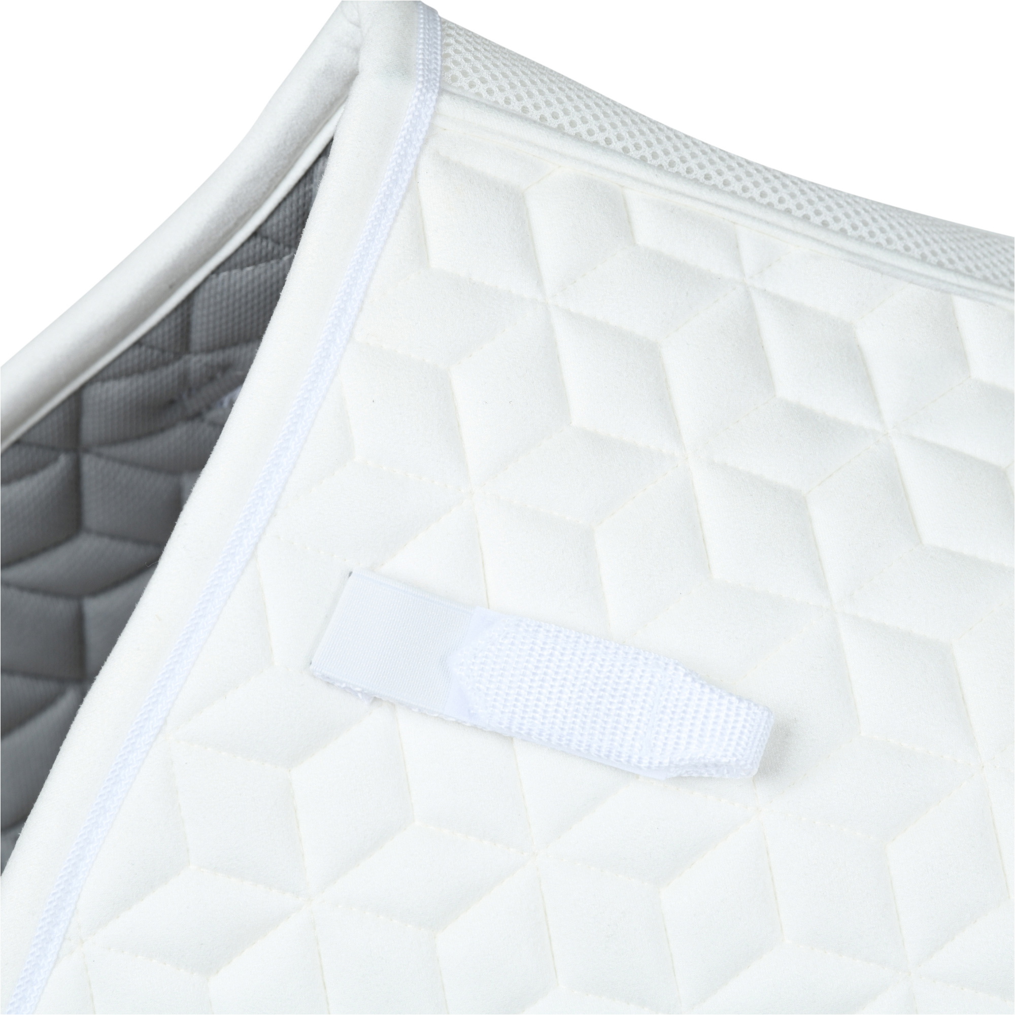 2026 WeatherBeeta Suede Elite Air-Tec Jump Shaped Saddle Pad 1030347007 - White
